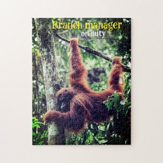 Orang-oetan in boom legpuzzel (Verticaal)
