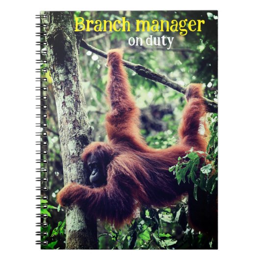 Orang-oetan in boom notitieboek (Voorkant)