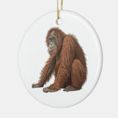Orang-oetan Keramisch Ornament (Links)
