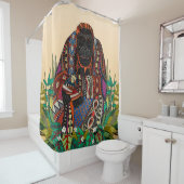 orang-oetan koning cornsilk douchegordijn (In situ)