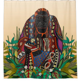 orang-oetan koning cornsilk douchegordijn