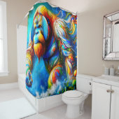 Orang-oetan kunst douchegordijn (In situ)