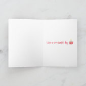 Orang-oetan met verjaardagstaart kaart (Binnen)