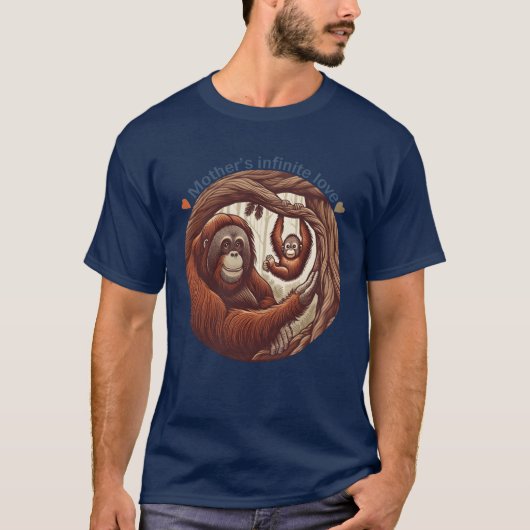 Orang-oetan moederkind grappig t-shirt (Voorkant)