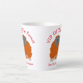 Orang-oetan ontwerp gepersonaliseerd latte mok (Voorkant)
