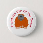 Orang-oetan ontwerp gepersonaliseerd ronde button 5,7 cm (Voorkant)