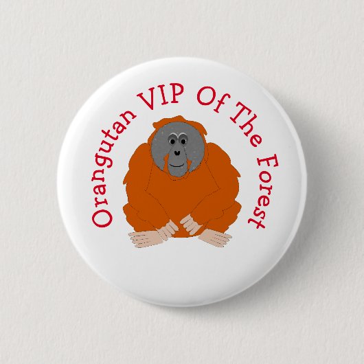 Orang-oetan ontwerp gepersonaliseerd ronde button 5,7 cm (Voorkant)