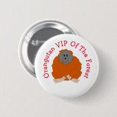 Orang-oetan ontwerp gepersonaliseerd ronde button 5,7 cm (Voorkant /achterkant)