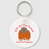 Orang-oetan ontwerp gepersonaliseerd sleutelhanger (Voorkant)