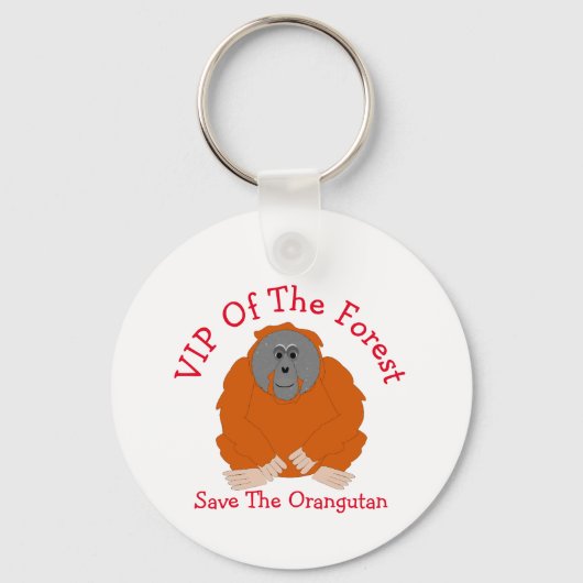 Orang-oetan ontwerp gepersonaliseerd sleutelhanger (Voorkant)