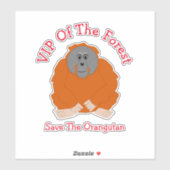 Orang-oetan ontwerp gepersonaliseerd sticker (Vel)