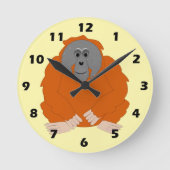 Orang-oetan ontwerp ronde klok (Voorkant)