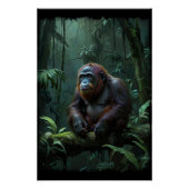 Orang-oetan Ouder in Borneo Oerwoud Perfect Poster (Voorkant)