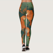 Orang-oetan Retro Kleurrijk Gepersonaliseerd Patro Leggings (Achterkant)