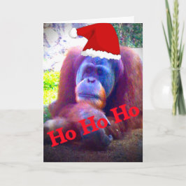 Orang-oetan standaard kerstkaarten feestdagen kaart