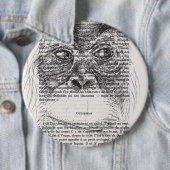 Orang-oetan tekening voor Apenjaar 2016 knop Ronde Button 6,0 Cm (In situ)