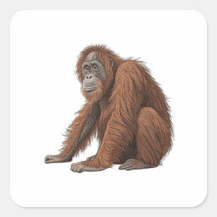 Orang-oetan Vierkante Sticker