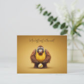 Orang-oetan volleybalspeler briefkaart (Staand voorkant)