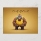 Orang-oetan volleybalspeler briefkaart (Voorkant)