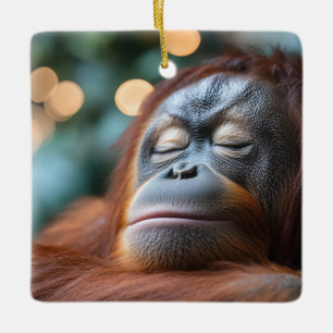 Orang-oetan Wilde Dier Rustend Portret  Keramisch Ornament