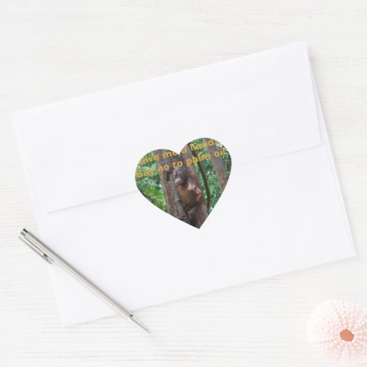 Orang-oetan Wildlife Hart Sticker (Envelop)