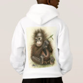 Orang-oetanbaby met bladeren (Achterkant)
