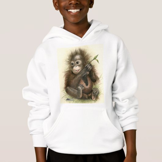 Orang-oetanbaby met bladeren (Voorkant)