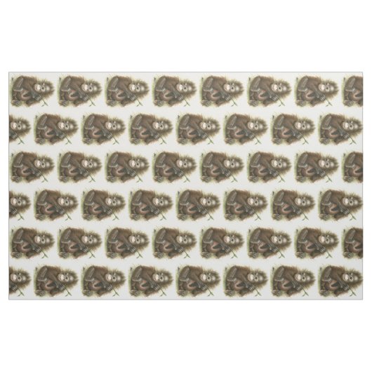 Orang-oetanbaby met bladeren stof (Yard (91,4 cm))