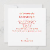 Orang-oetang die verjaardag viert, feestapen kaart (Achterkant)