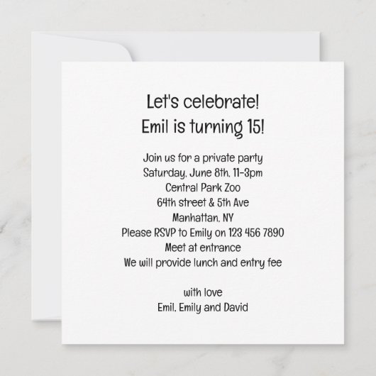 Orang-oetangs vieren, aap afbeelding verjaardag kaart (Achterkant)