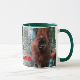 Orang-oetans Ik hou van roodharigen Mok