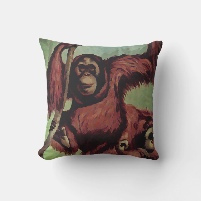  orang-oetans op een boom buitenkussen (Voorkant)