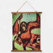  orang-oetans op een boom - hangend wandkleed (Voorkant)