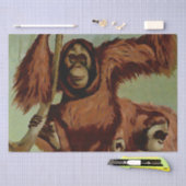 orang-oetans op een boom tissuepapier (Craft)