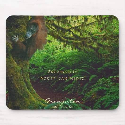 Orang-oetans & regenwoud Wildlife-support Mousepad Muismat (Voorkant)