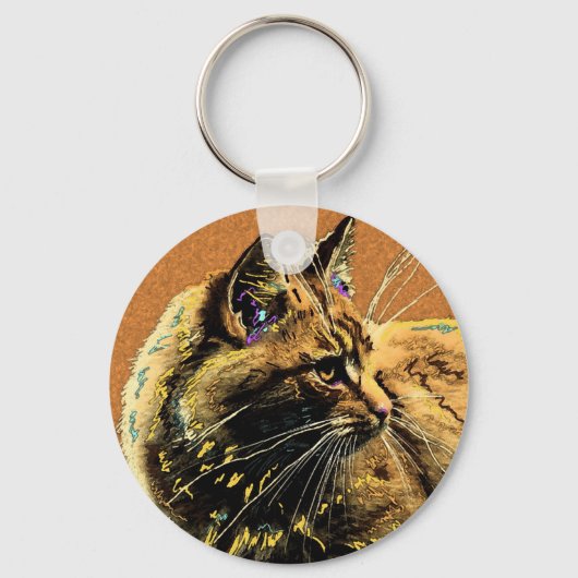 Orang Tabby-King Sleutelhanger (Voorkant)