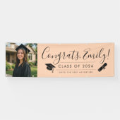 ORANGE 2026 | Diploma-banner met foto Spandoek (Horizontaal)