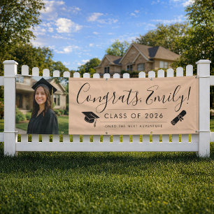 ORANGE 2026 Diploma-banner met foto Spandoek
