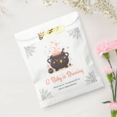 Orange A Baby is Brewing Halloween Baby Shower  Bedankzakje (Gezegeld)