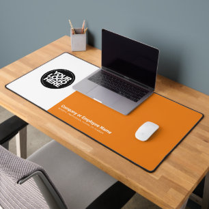 Orange Aangepaste Business Logo-naam, slogan Bureaumat