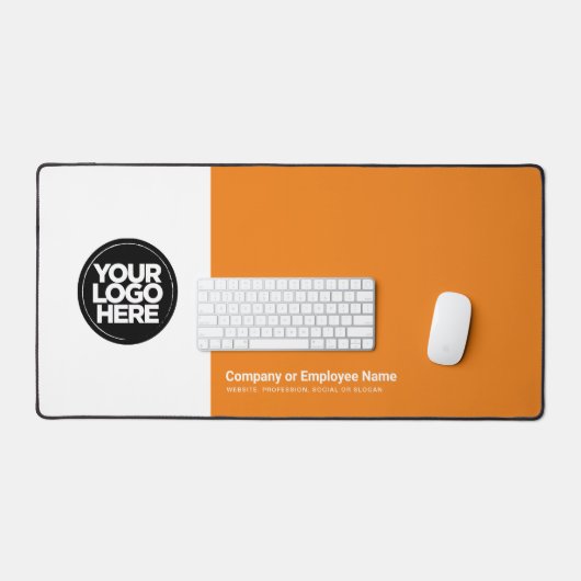 Orange | Aangepaste Business Logo-naam, slogan Bureaumat (Keyboard & Muis)