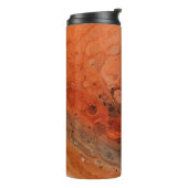 Orange abstract painting thermosbeker (Gedraaid links)