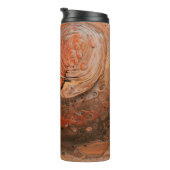 Orange abstract painting thermosbeker (Geroteerd rechts)