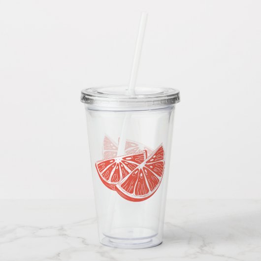 Orange Acryl Drinkbeker (Achterkant)