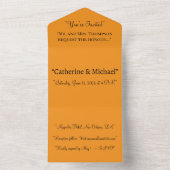 Orange All In One Wedding Invitation – Warm Uitnodiging (Binnen)