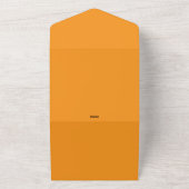Orange All In One Wedding Invitation – Warm Uitnodiging (Buitenkant)