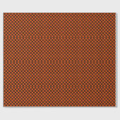 Orange and Black Argyle Pattern Cadeaupapier (Vlak)