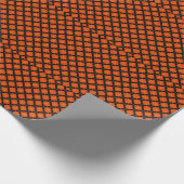 Orange and Black Argyle Pattern Cadeaupapier (Hoek)