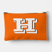 Orange and Black College Block Font Initial Etui (Achterkant)