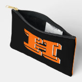 Orange and Black College Block Font Initial Etui (Open)